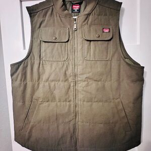 Wrangler Men's Olive Quilted Vest